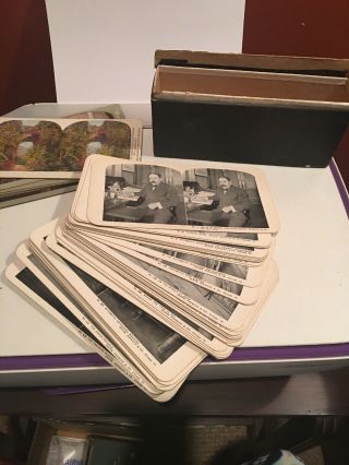 Antique Sears Roebuck & Co.  Chicago,  Il Stereoscope Photo Cards 1 Thru 50