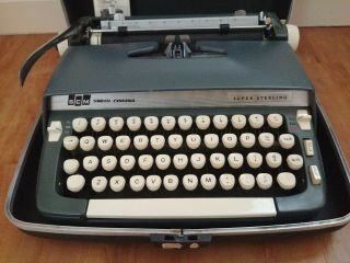 Vintage Smith Corona Sterling Typewriter W/ Hard Case 6ss 223717 2