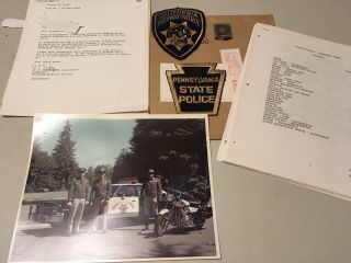Vintage California Highway Patrol Chips Patch Pin Photo Letter Pa State Police