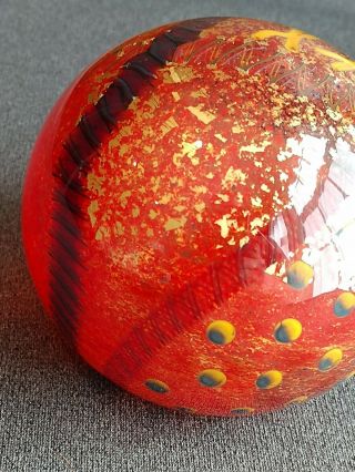 Signed Kenny Walton Studio Art Glass Paperweight Abstract Design 5