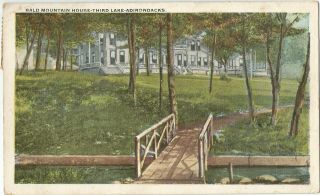 (w429) Bald Mountain House - Third Lake - Adirondacks.  Early 1900s Postcard