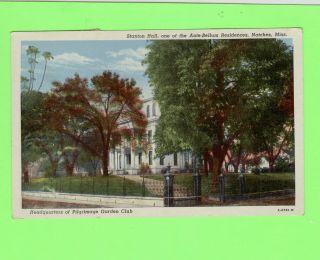 Staton Hall,  Natchez,  Mississipi Dated 1953 A42