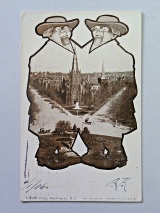 Vtg Thomas Circle,  Washington,  D.  C.  1906 Post Undivided Back Postcard 1621