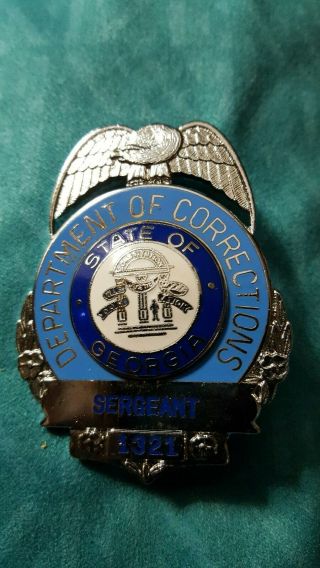 Georgia Department Of Corrections Sergeant Badge - Very Rare