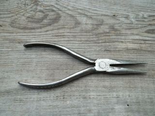 Vintage Snap On Tool 7 " Needle Nose Pliers 96 Made In Usa Old