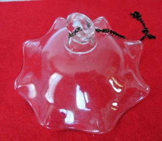 Antique Glass Smoke Shades - For Victorian Hanging Oil Lamp