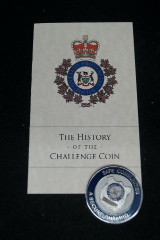 Vintage Canadian Opp Ontario Provincial Police Challenge Coin