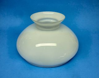 Vintage Milk Glass Oil Lamp Shade 8 - Inch Base