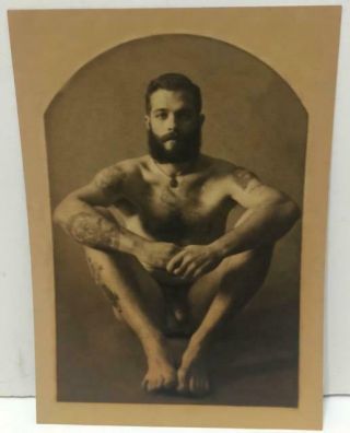 Rare Real Photo Vtg/antq 1870 - 1880 Tattooed Male Nude Gay Interest