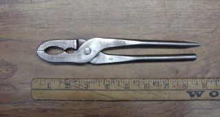 Old Tools,  Vintage Atlas Tool Co.  Gas Pliers,  8 - 3/8 ",