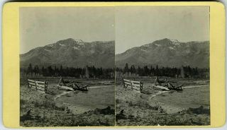 1880s Lake Tahoe Mt.  Tallac Fallen Leaf Lake El Dorado Co. ,  California Stereoview