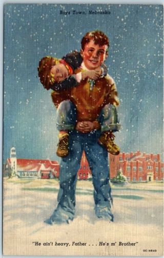 1953 Nebraska Postcard " He Ain 