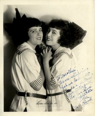 Ziegfeld Follies Thelma & Velma Signed Photo