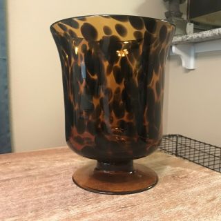 Rare Lauren Ralph Lauren Safari Tortoise Hurricane Vase
