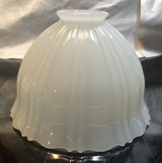 Vintage Art Deco White Milk Glass Light Shade 1