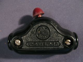 Vintage Carling Bakelite In - Line Lamp Knob Switch 1638828 - 2