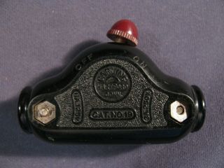 Vintage Carling Bakelite In - Line Lamp Knob Switch 1638828 - 2 2