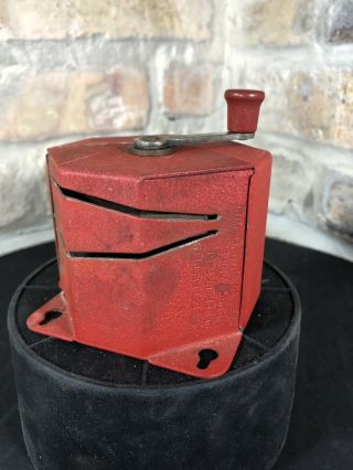 Antique Vintage Wolfe Mfg Co Hand Crank Bench Mount Grinder Knife Sharpener 1950 4