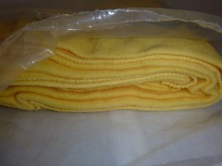 NOS Vtg Sears Twin Poly Cotton Blend Sheet Blanket Sunflower Yellow 66x90 