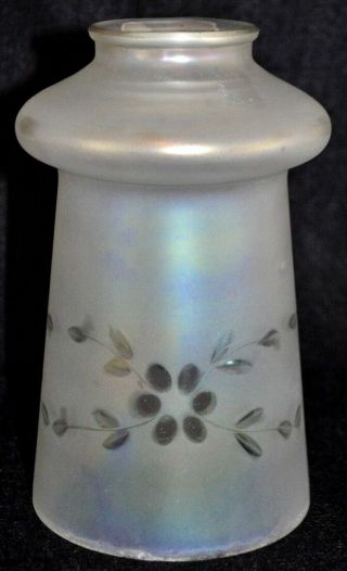 Antique Vintage Art Nouveau Lamp Light Frosted Etched Opalescent Glass Shade 2 "
