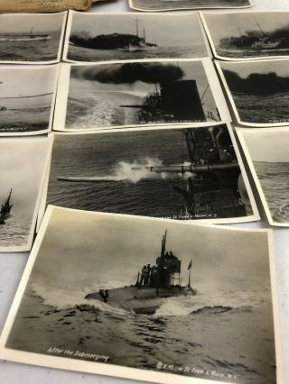 Vintage Moser’s Naval Views Military WWI Photographic Post Card Set 4