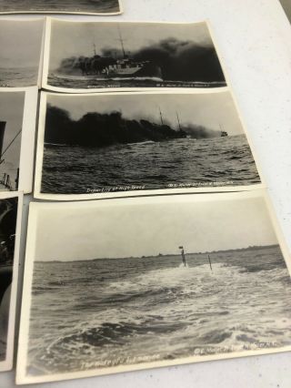 Vintage Moser’s Naval Views Military WWI Photographic Post Card Set 5