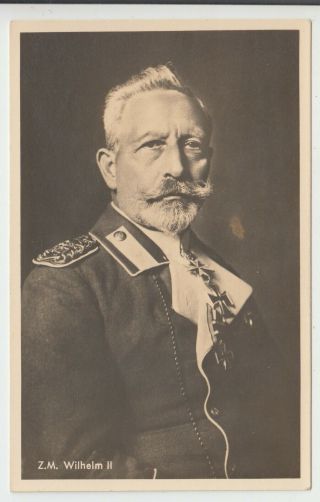 Late German Emperor Wilhelm Ii In Great Uniform In Dutch Exile Doorn - Rare Pcd