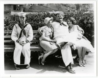 Laurel & Hardy As Sailors W/girls In " Men O 