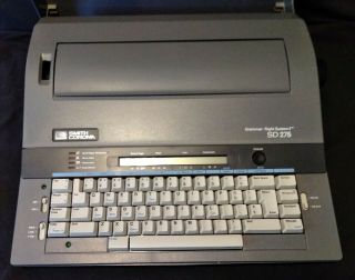 Smith Corona Sd275 Portable Electronic Wp Typewriter Grammar Carrying Case &cord