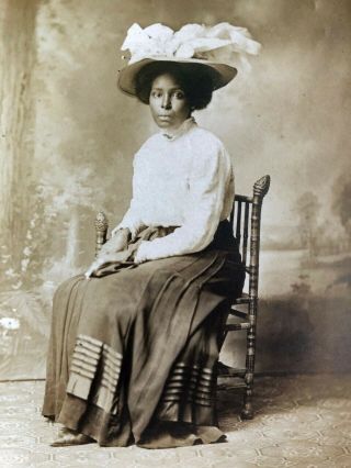 RARE UNPOSTED 1900 ' s African American Portrait Postcard of Young Black Woman 3