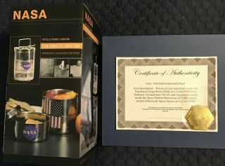 Apollo 11 Mission Film Reel Lunch Canister Nasa Plus Flown In Space Decal