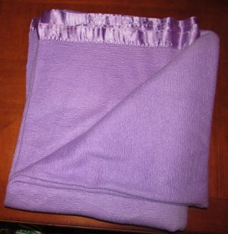Vintage Purple Acrylic Blanket with 2 