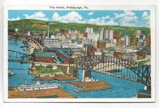 Early View Of The Point,  Downtown Pittsburgh,  Pa