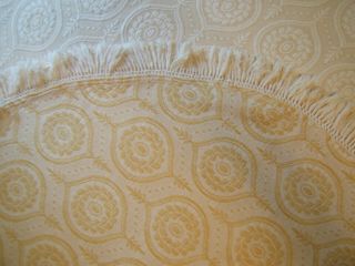 Vintage Bates Bedspread 90 x 106 Matelasse Cream and Ecru Heavy Cotton 3