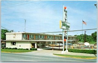 Michigan City,  Indiana Postcard Travelodge Motel Street View I - 94 Roadside 1980s