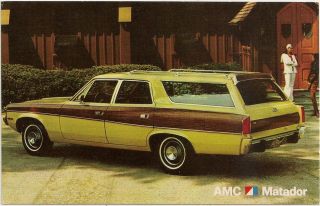 1973 Amc Matador Station Wagon Automobile Advertising Postcard