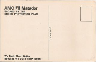 1973 AMC Matador Station Wagon Automobile Advertising Postcard 2