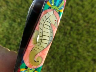 1988 Remington Leg Toothpick Seahorse Underwater Art Nouveau Style Fan Style NR 6