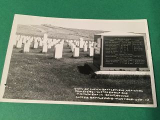 1949 Rppc Custer Battlefield National Cemetery Montana Mt Postcard Id 1896