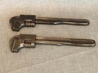 2 Vintage 9 " Adjustable Auto Monkey Wrenches