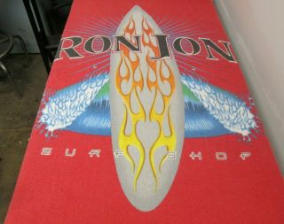 Vintage Ron Jon Surf Shop Beach Towel Cotton Surfboard 2