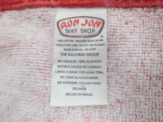 Vintage Ron Jon Surf Shop Beach Towel Cotton Surfboard 6