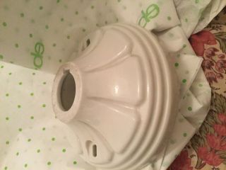 VINTAGE Porcelaire Porcelain Ceiling Fixture Socket - 5”W x 2”D 3