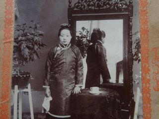 1 China real photograph mirror girl 1910 Shanghai 211 Peking Hong Kong 2
