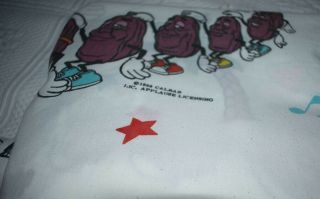 Vintage California Raisins 1988 Sheet Set Twin Flat & Fitted Applause No Case 5