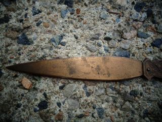 ANTIQUE COPPER BRONZE ADVERTISING LETTER OPENER THE HART & COOLEY CO.  INC 6