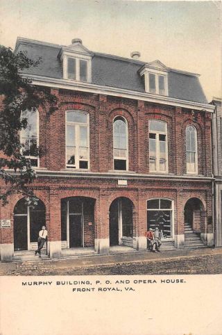Front Royal Virginia Post Office And Opera House Vintage Postcard Jg236284