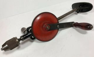 Vintage Millers Falls Co.  No.  120b Breast Hand Drill 2 Speed 1/2” Chuck Complete