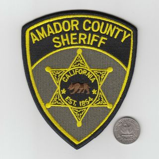 Obsolete California Amador County Sheriff Police Patch Ca