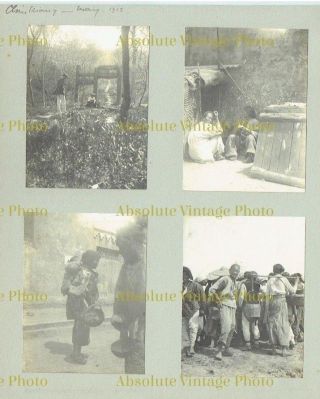 Old Chinese Photographs Chinkiang Street Life Etc China Vintage Album Page 1912